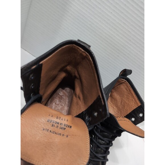 FRYE Womens Size 6B Black Leather Laces Ankle Fashion Western Boots Pre-owned - Picture 10 of 10